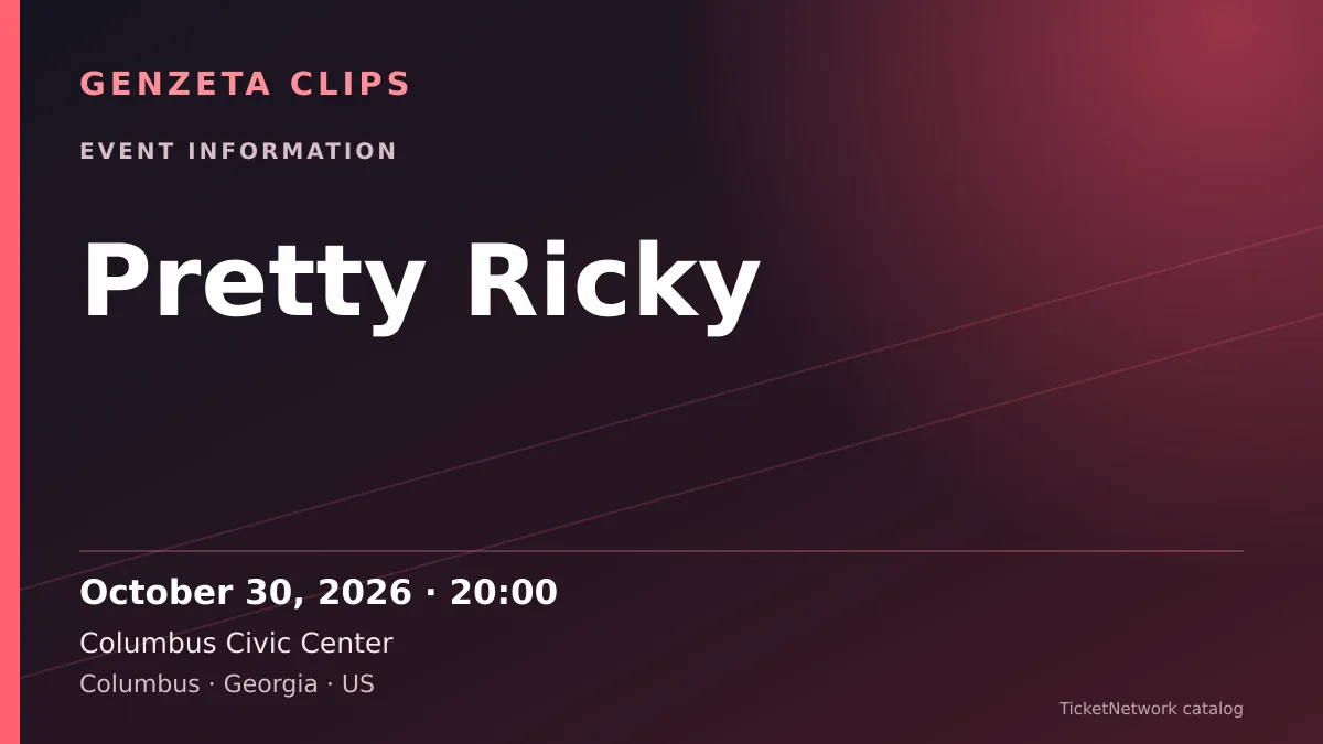 Event information graphic for Pretty Ricky at Columbus Civic Center