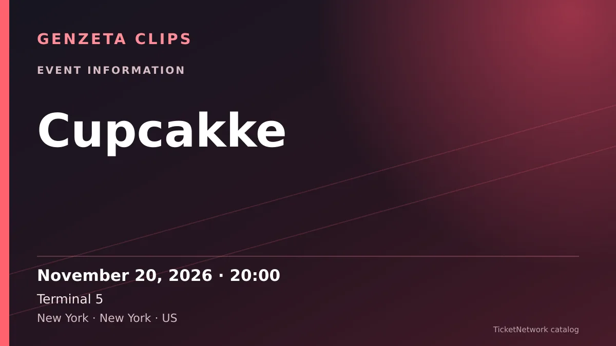 Event information graphic for Cupcakke at Terminal 5