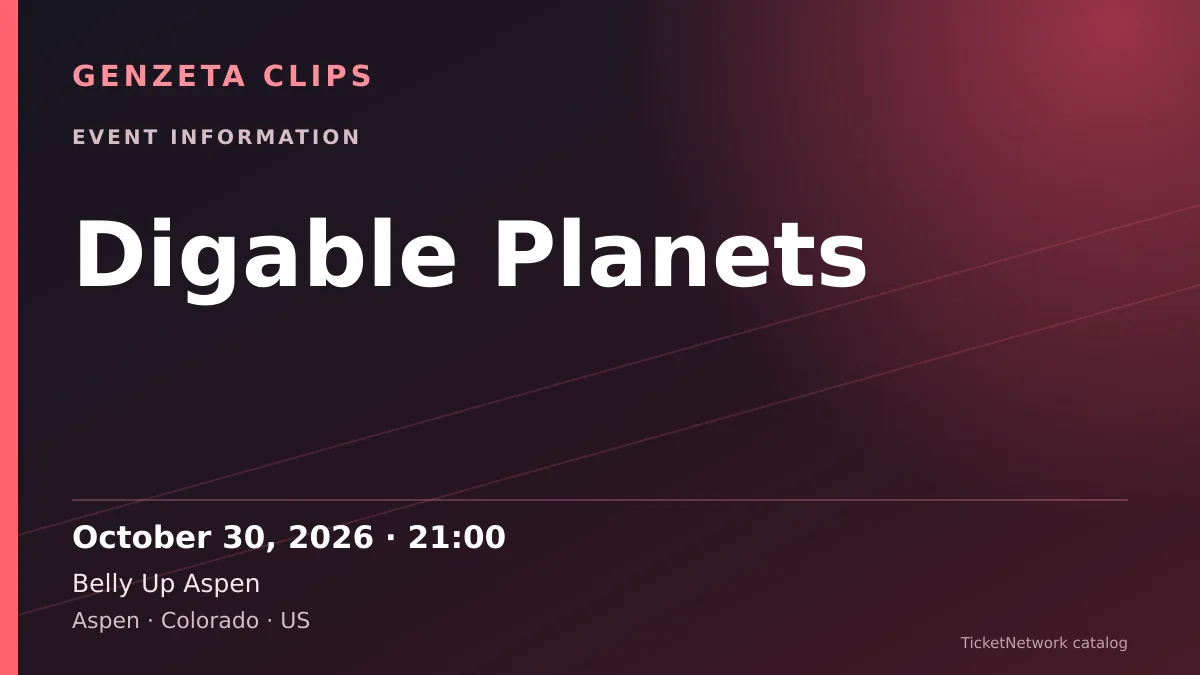 Event information graphic for Digable Planets at Belly Up Aspen