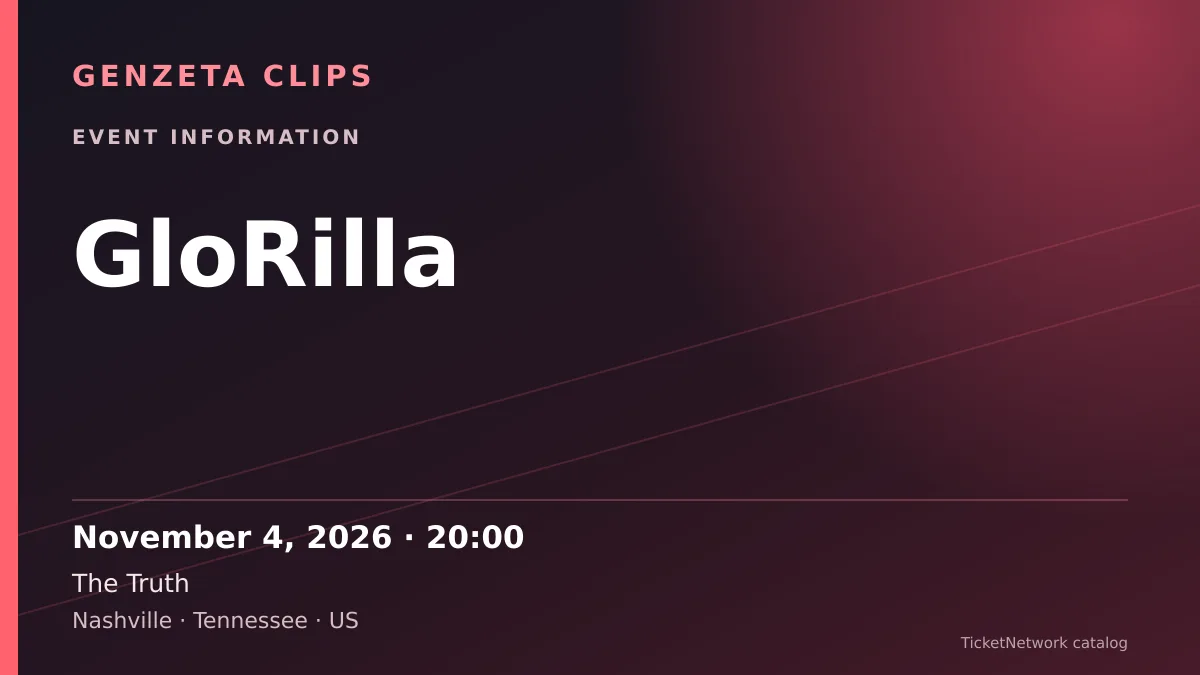 Event information graphic for GloRilla at The Truth