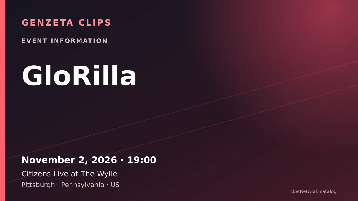 Event information graphic for GloRilla at Citizens Live at The Wylie
