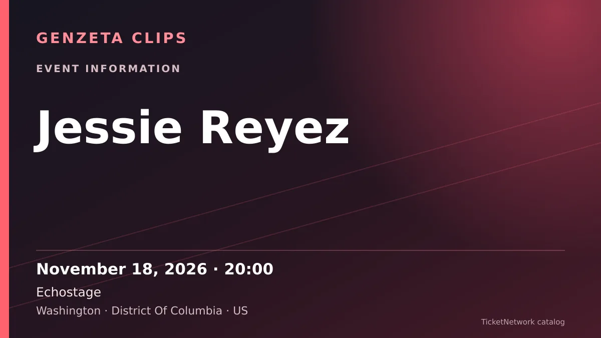 Event information graphic for Jessie Reyez at Echostage