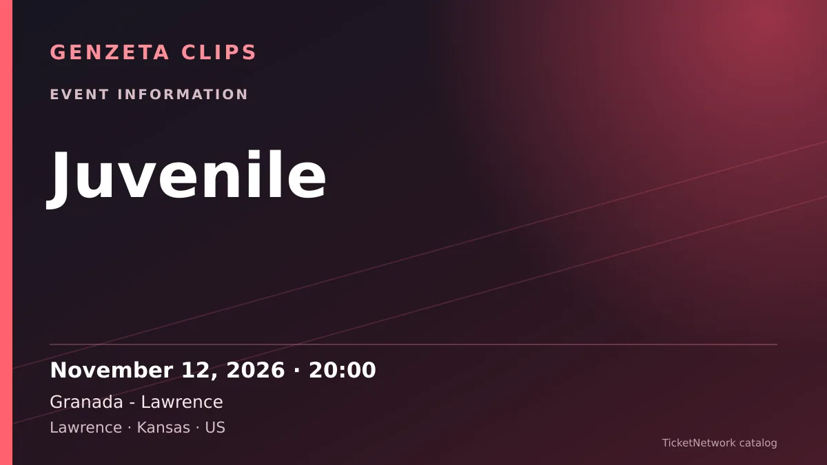 Event information graphic for Juvenile at Granada - Lawrence