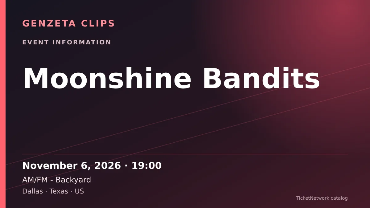Event information graphic for Moonshine Bandits at AM/FM - Backyard