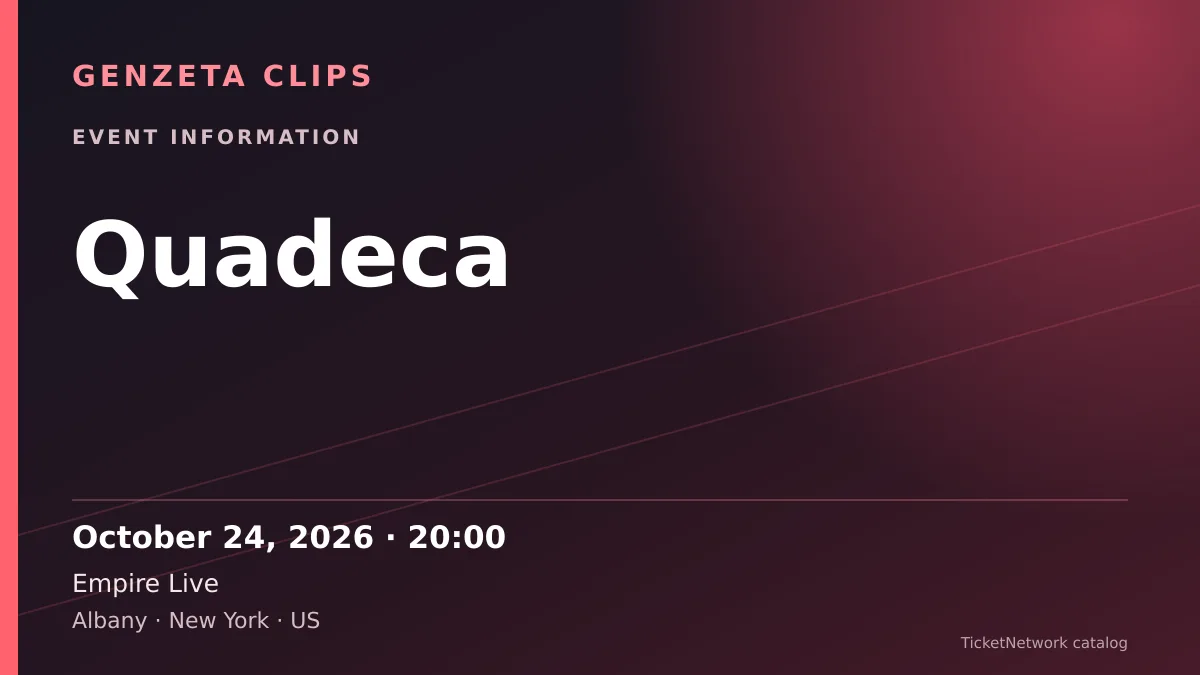 Event information graphic for Quadeca at Empire Live