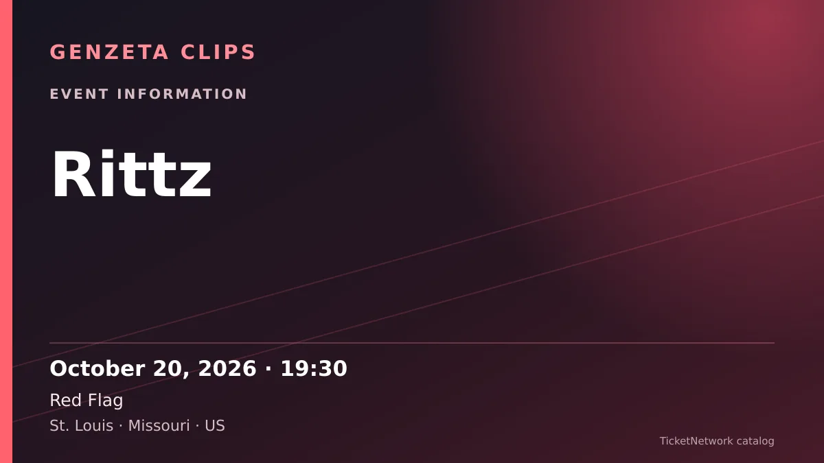 Event information graphic for Rittz at Red Flag