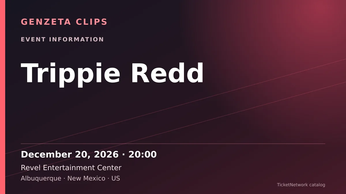 Event information graphic for Trippie Redd at Revel Entertainment Center