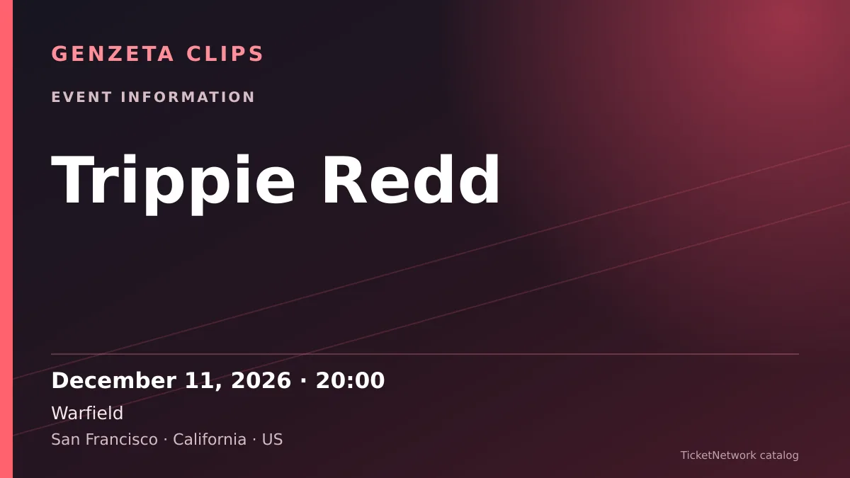 Event information graphic for Trippie Redd at Warfield