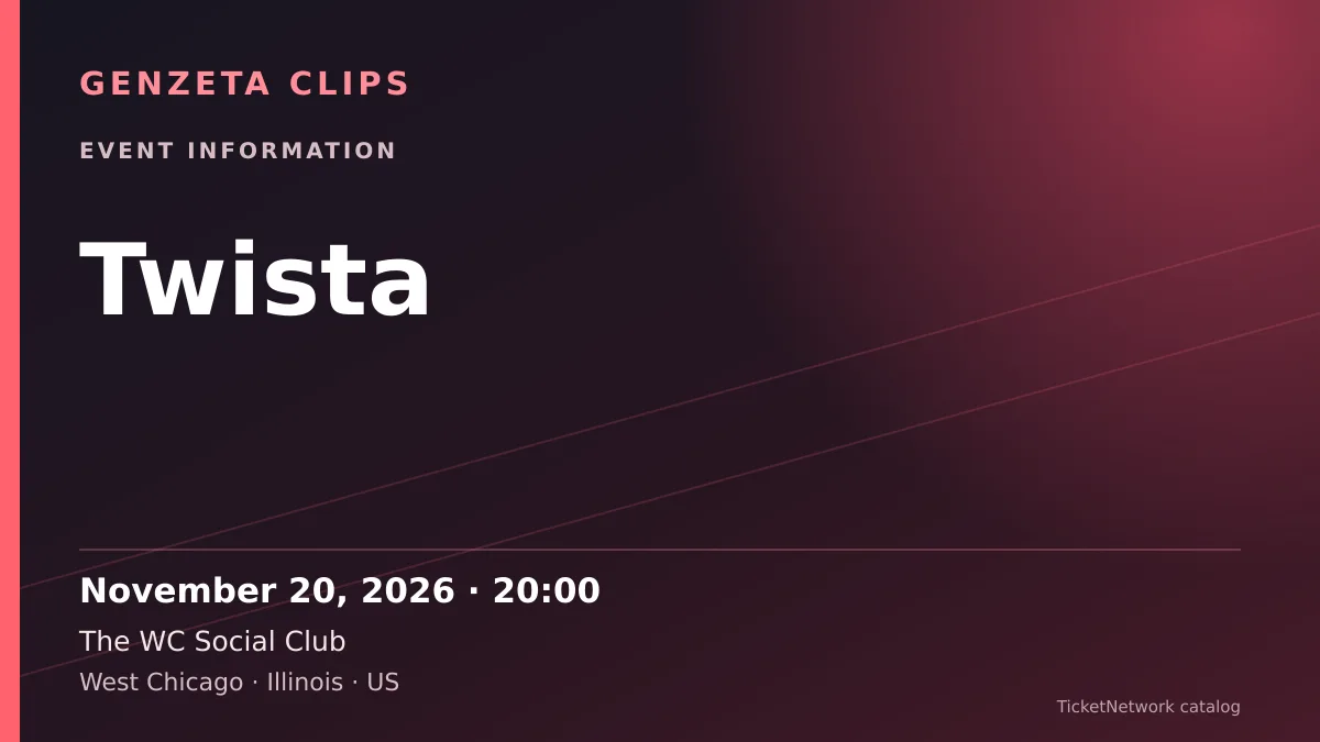 Event information graphic for Twista at The WC Social Club
